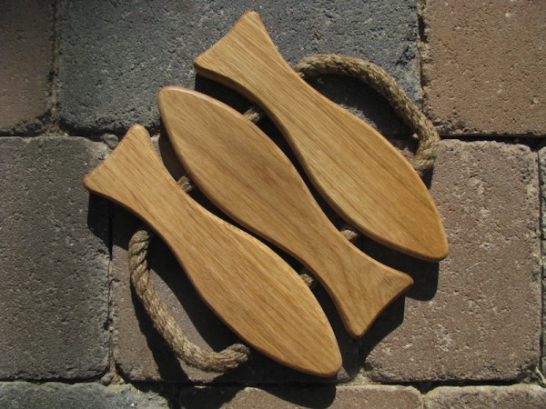 Holzuntersetzer 3 Fische