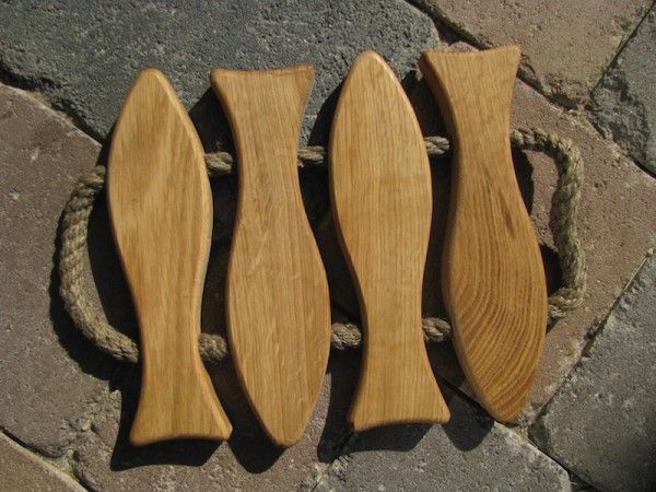 Holzuntersetzer 4 Fische
